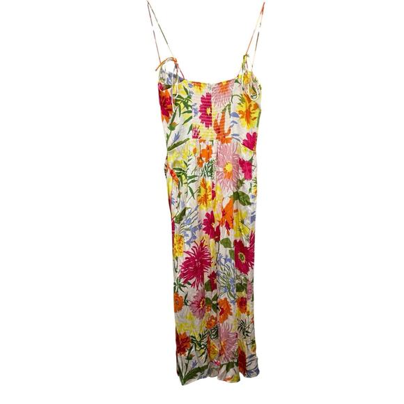 Reformation Marguerite in Fabrizia Floral Silk Satin Side Slit Midi Dress 6 - Picture 5 of 11